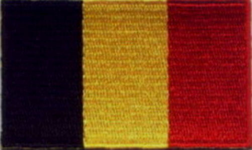 Belgium Flag Embroidered Patches 2.5″x1.5″ iron-on