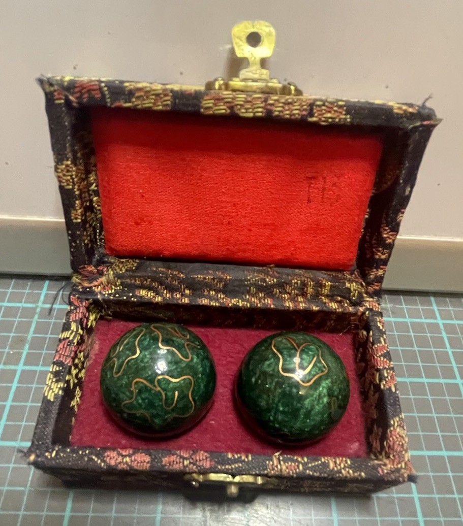 Chinese Baoding Stress Music Chime Meditation Balls Good Fortune Shou Xing