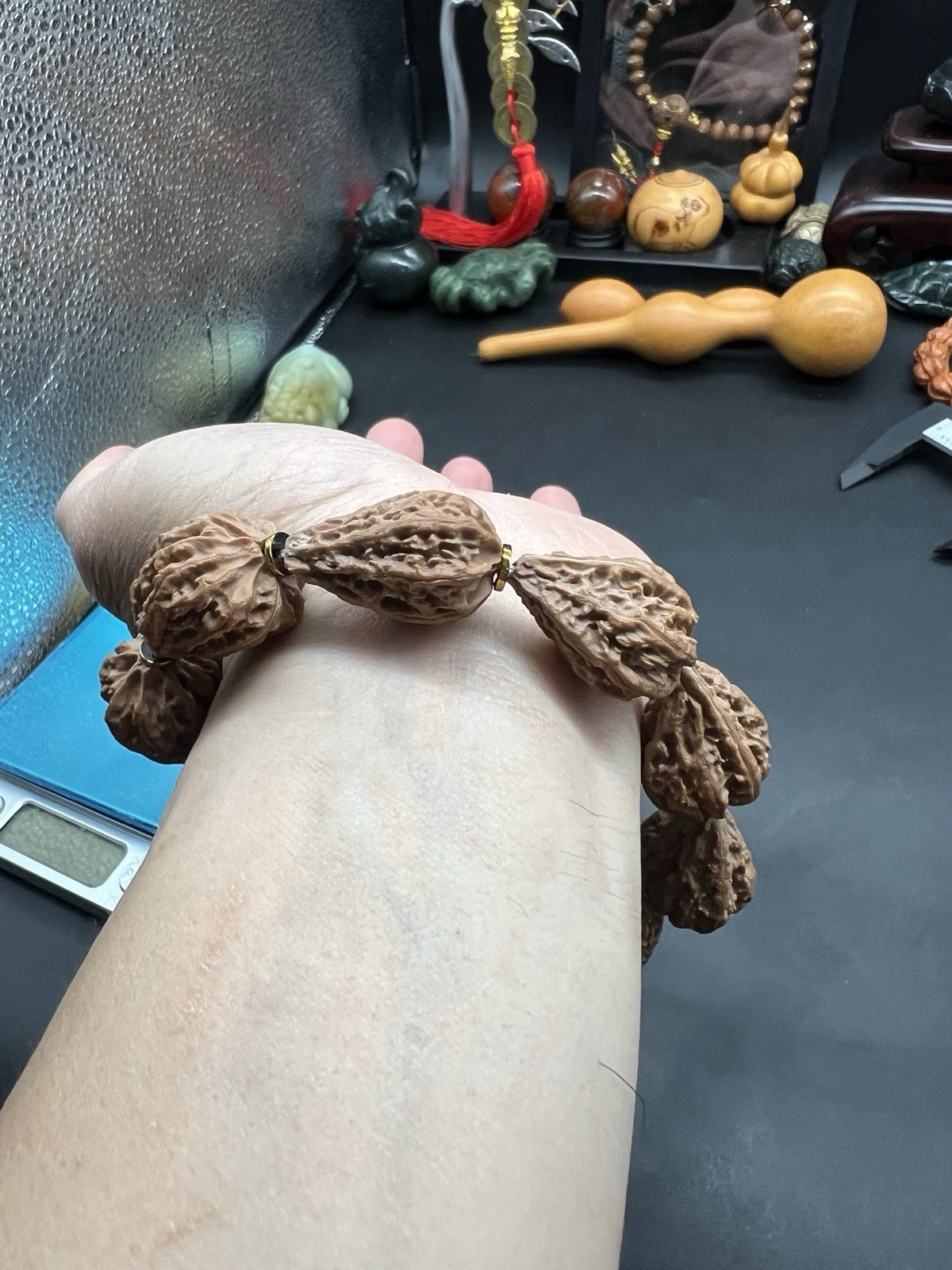 16×20×26.5mm Chinese Small Walnut Bracelet Collection精选野生小核桃水滴💧手串