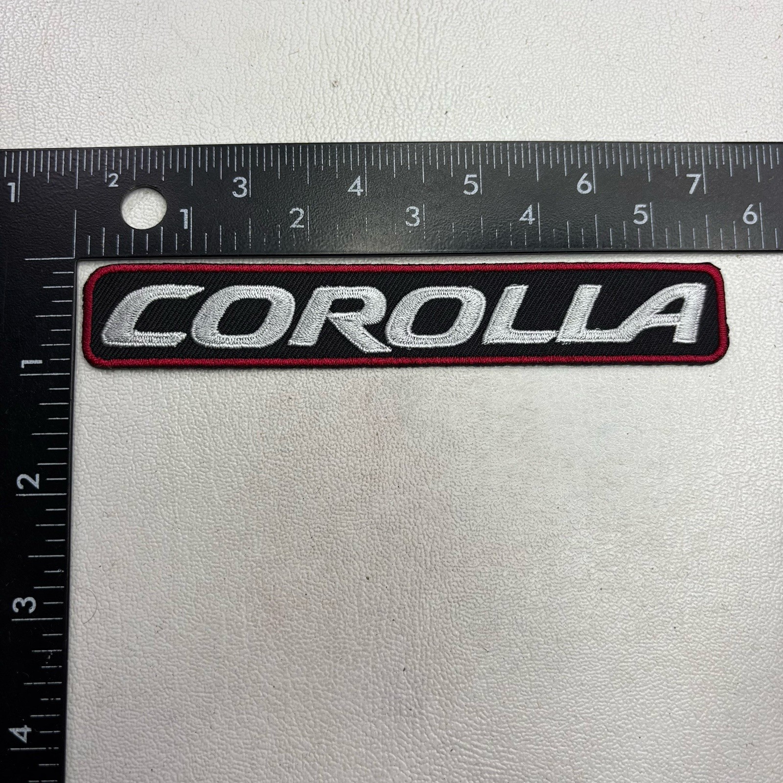 5.5” White Letter Toyota COROLLA Automobile Car Advertising Patch 00.S