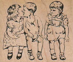 Jealous Girl 2 3/4 x 2 1/4″ Rubber Stamp, Kids Stamp