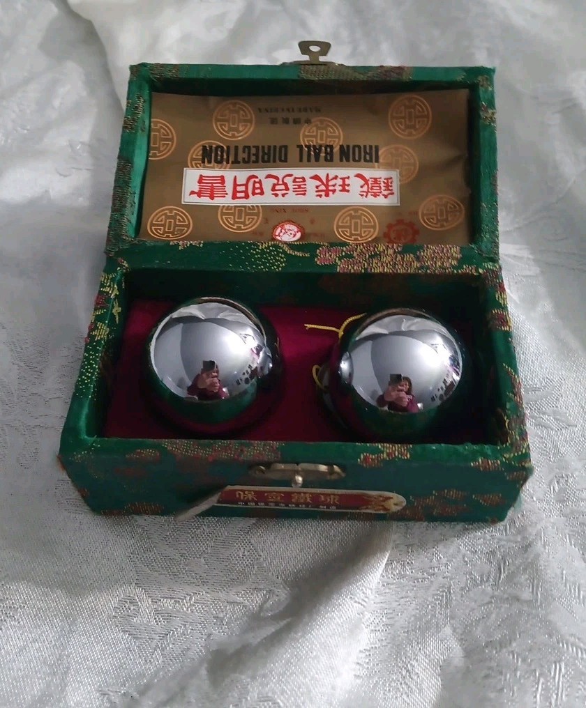 Vintage Iron Balls (Energy/meditation/Stress) 1980’s With Pamphlet And Box