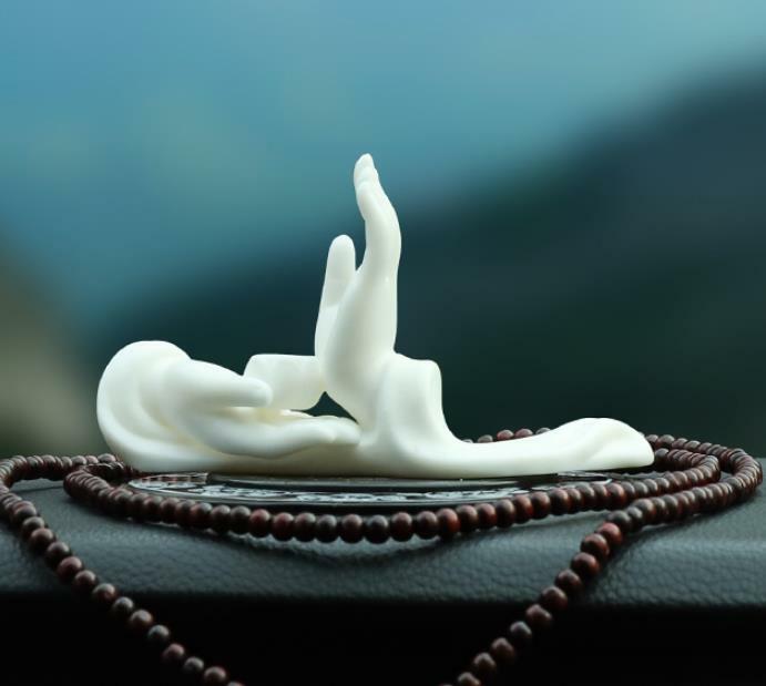 4.9″ China White Porcelain Ceramics Buddha’s-hand Censer Figurine Statue Statues
