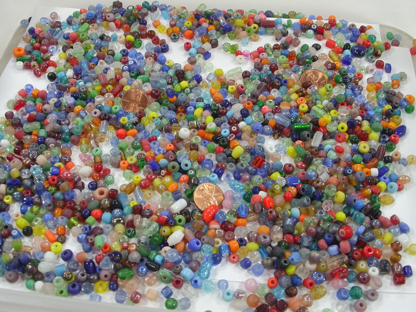 10 Pounds Assorted Colors India Handmade Glass Spacer Beads Bulk Lot (TSH-68)