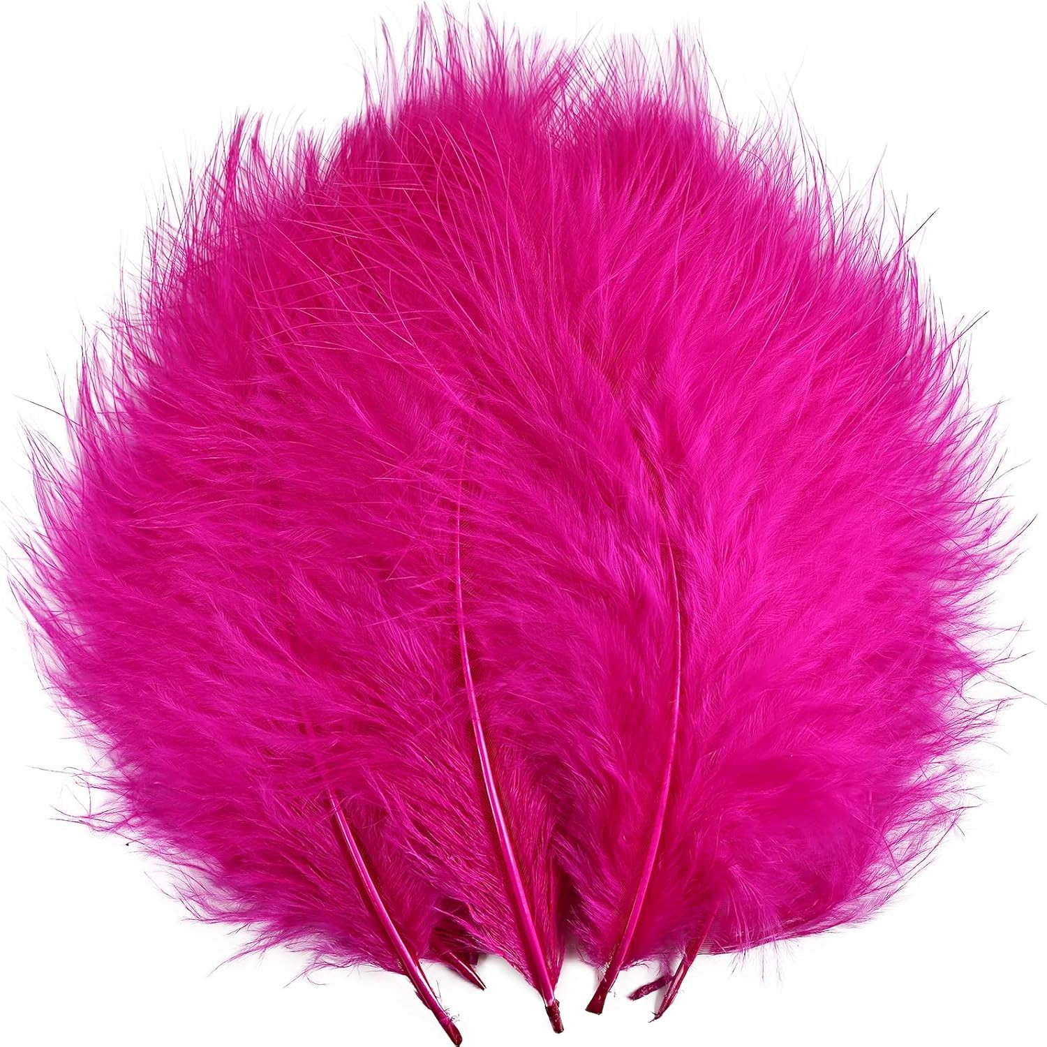Fluffy Turkey Marabou Feathers 100Pcs for Craft Dream Catcher Decoration – 4-7In