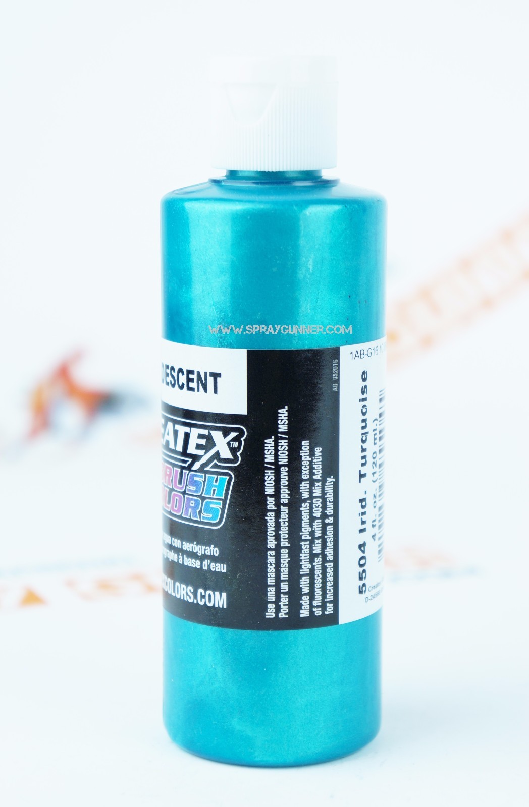 Createx Airbrush Colors 5504 Iridescent Turquoise 4oz. water-based paint