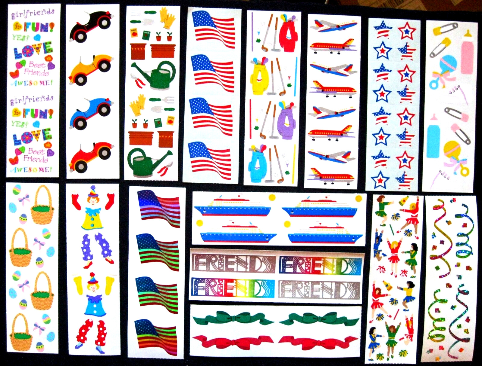 Mrs Grossman – Sixteen Vintage 2×6 inch Sticker Lot