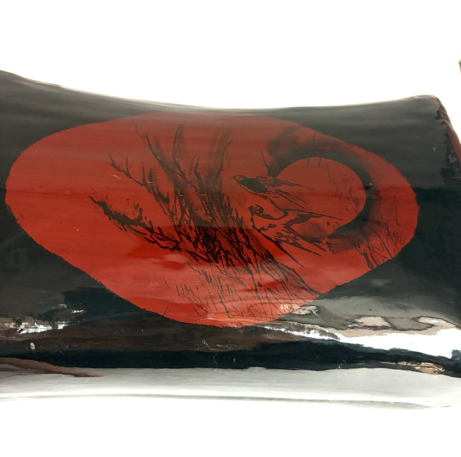 Vintage Chinese Lacquered Opium Pillow