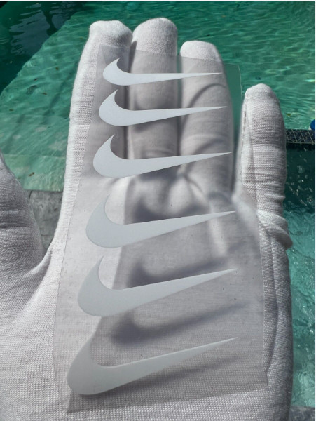 Swoosh Nike Heat Transfer pack of 9 Iron On Logo 2″ pick your color sports diy