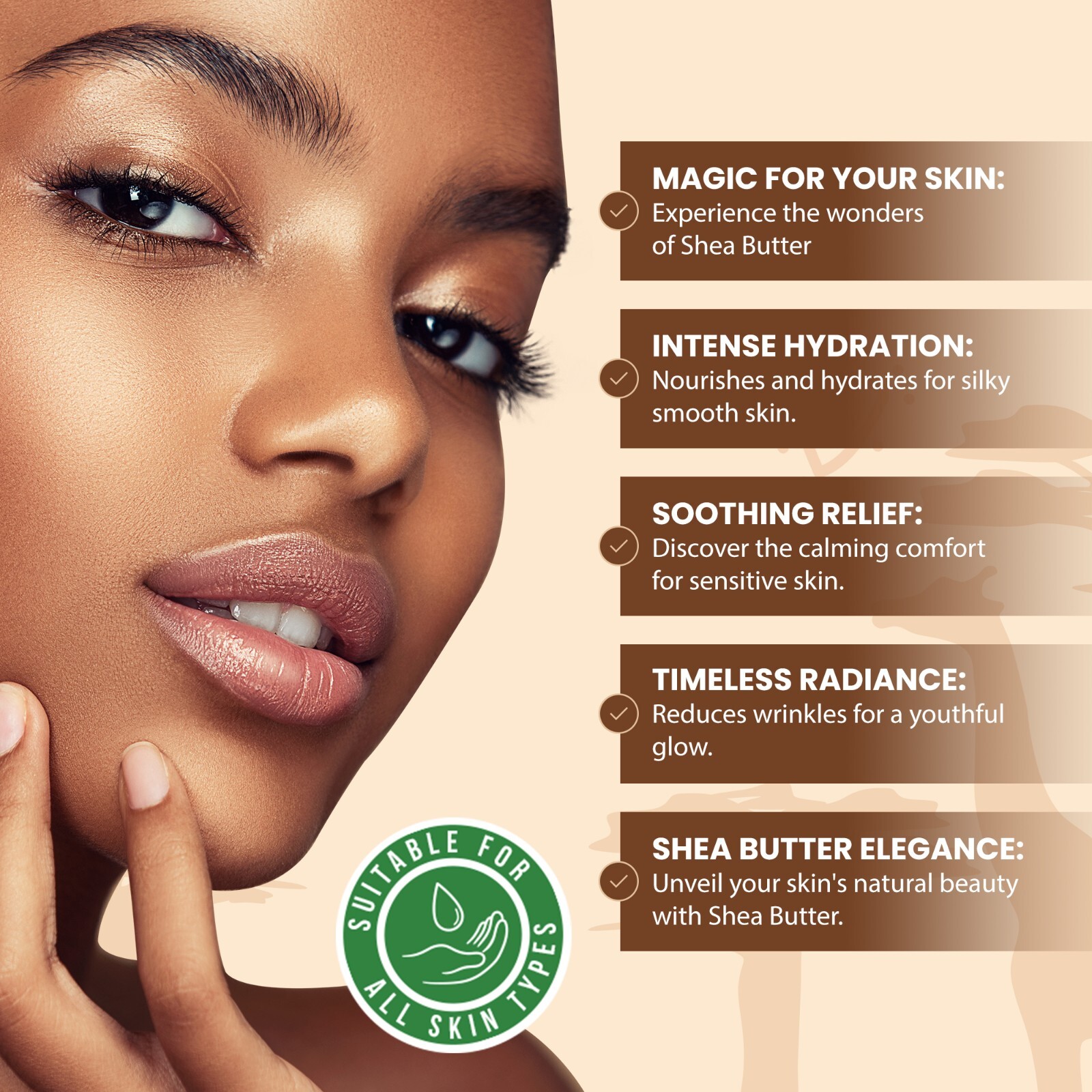 6 Pack African Shea Butter 8 oz. 100% Pure Natural Raw Unrefined Organic Bulk