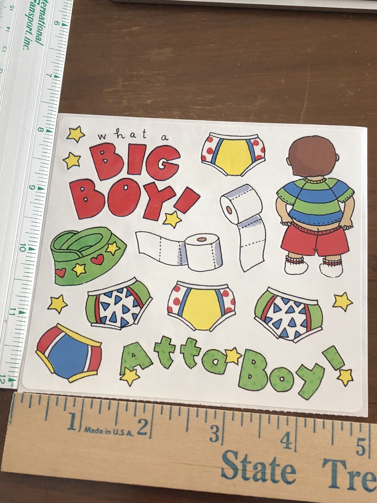 1 Frances Meyer Atta Boy Stickers Potty Toilet Training Child Diapers Underpants