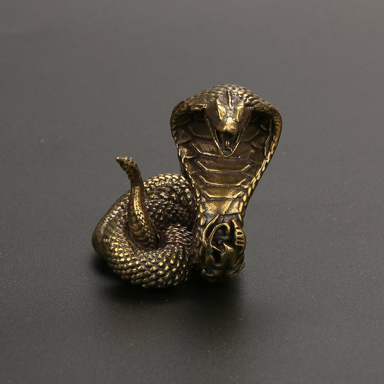 Pure Copper Zodiac Snake Table Small Ornaments Cobra Antique Play Bronze Tea Pet