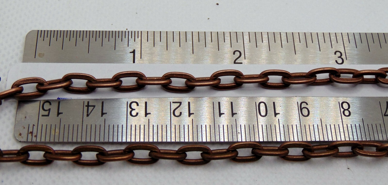 Antique COPPER Flat CABLE Chain ~ 5mm x 8mm Sturdy Links ~ No-Nickel 5 – 100 ft