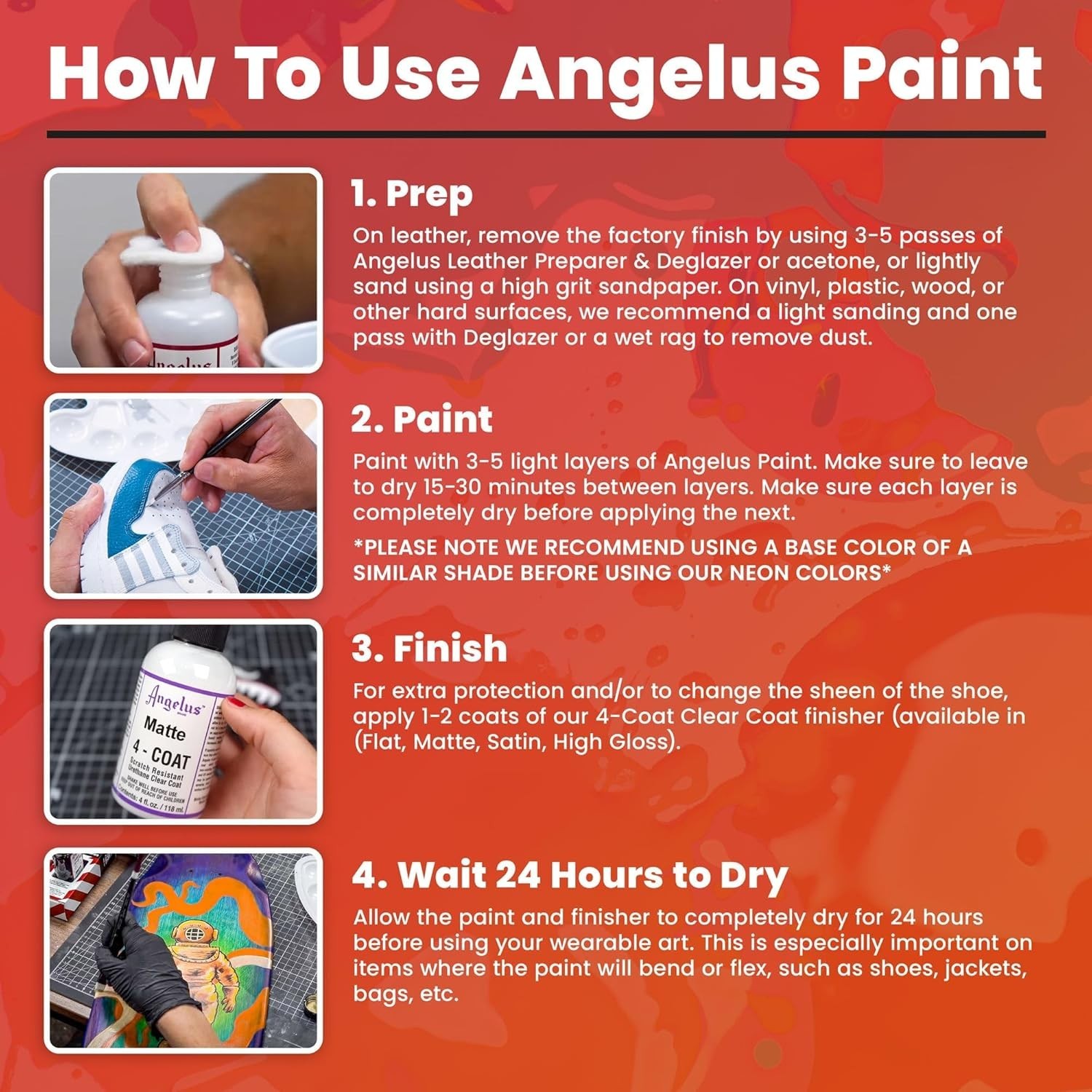 Acrylic Leather Paint, Best Sellers Kit, Flexible Paint For Shoes, Sneakers, …