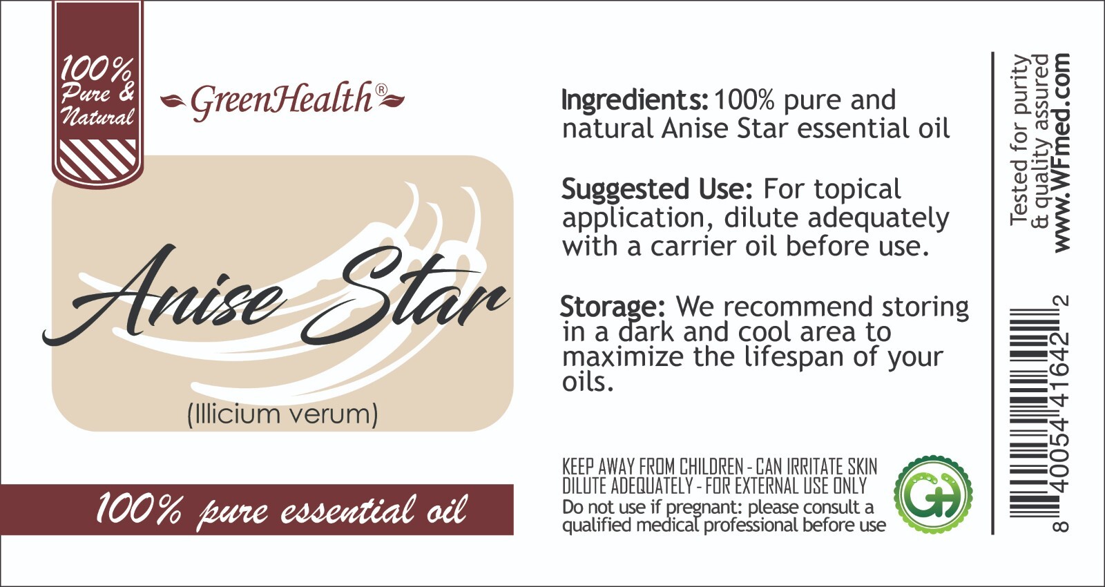 1 fl oz Anise Star Essential Oil (100% Pure & Natural) – GreenHealth