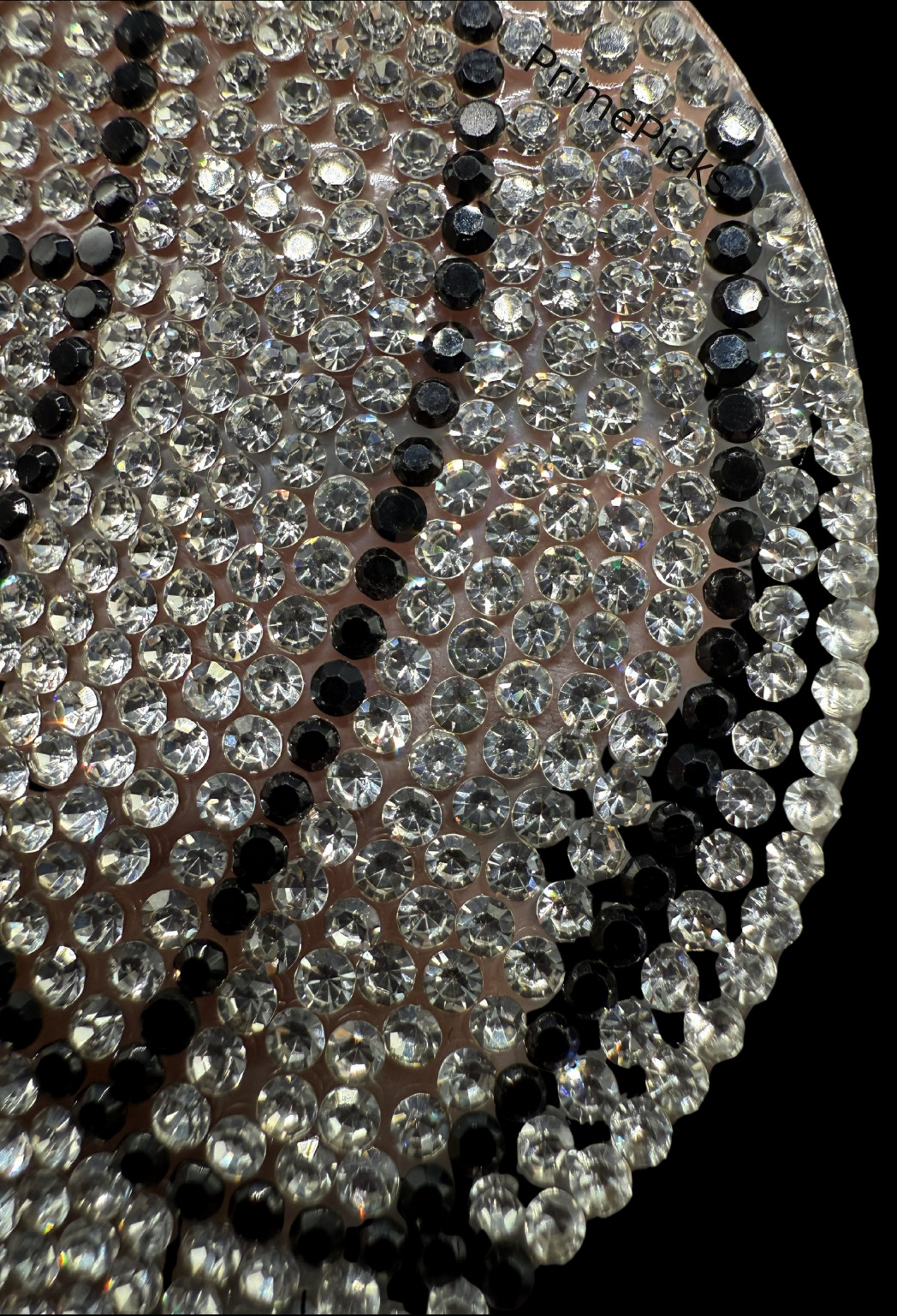 🏐 Volleyball Rhinestone Iron-On Patch 2.5 inch 🩶 Crystal DIY Bling Applique
