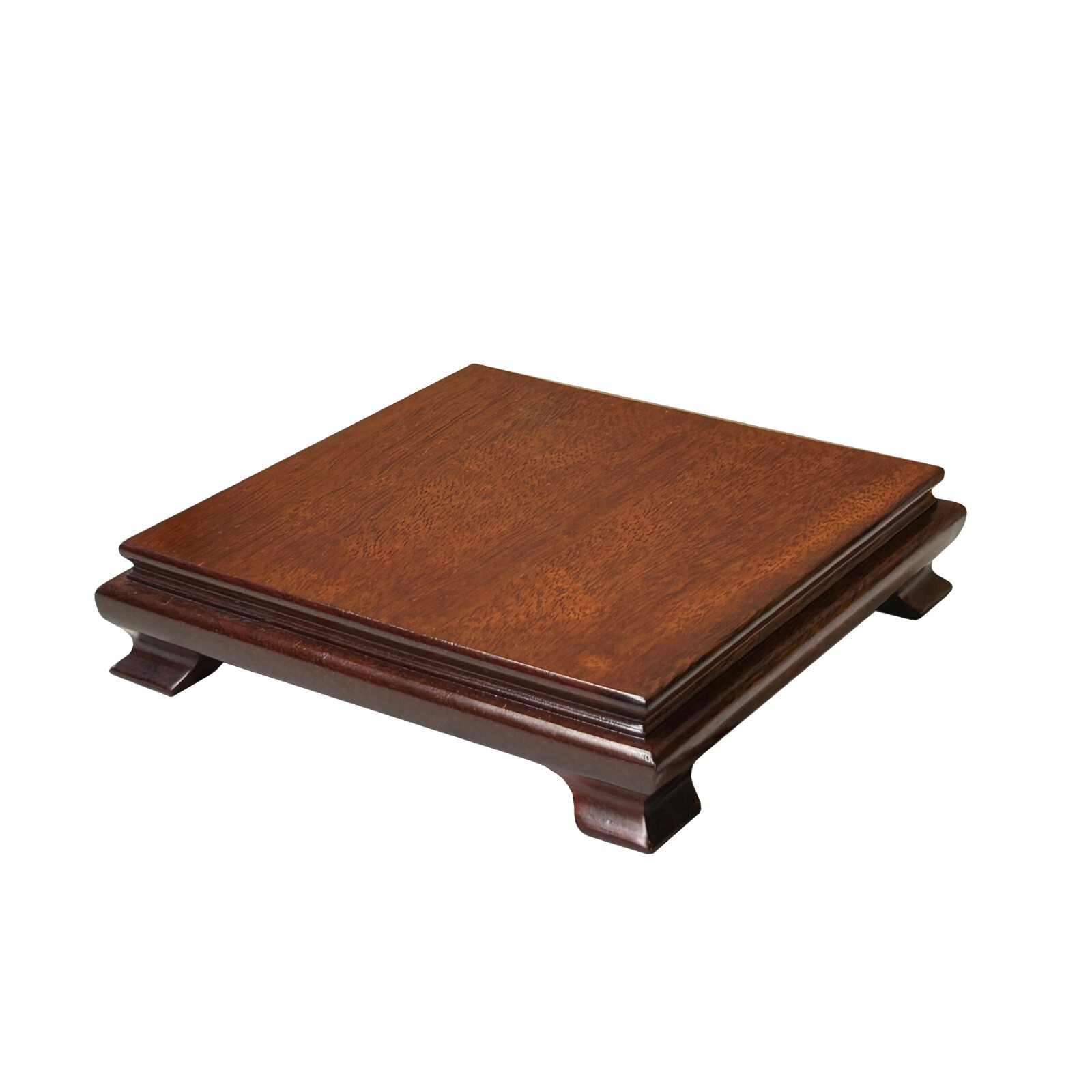 8″ Light Brown Square Natural Wood Flare Legs Display Stand Riser st1005