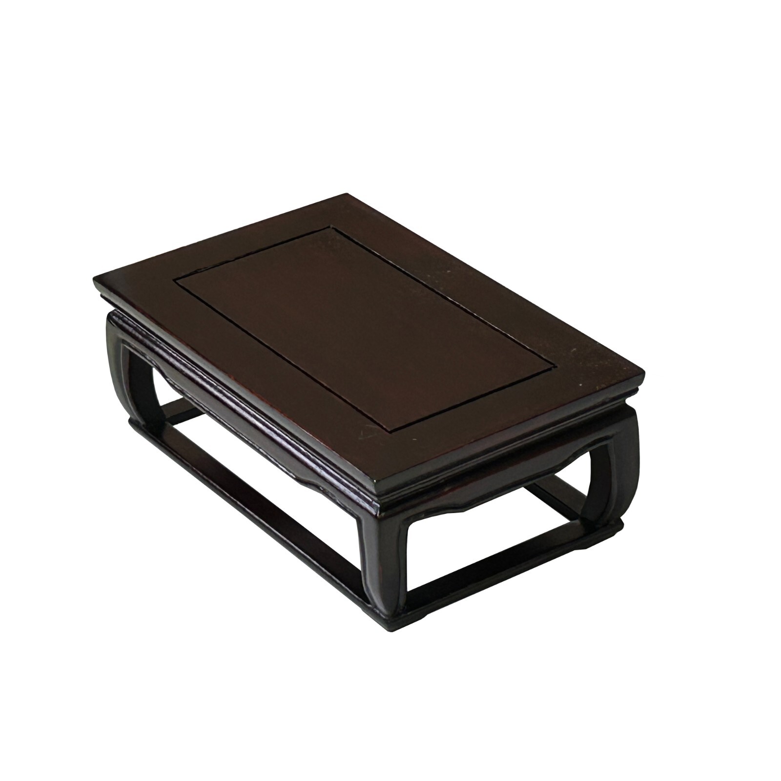 7.25″ Mahogany Brown Rectangular Curve Legs Wood Display Stand Riser ws4289