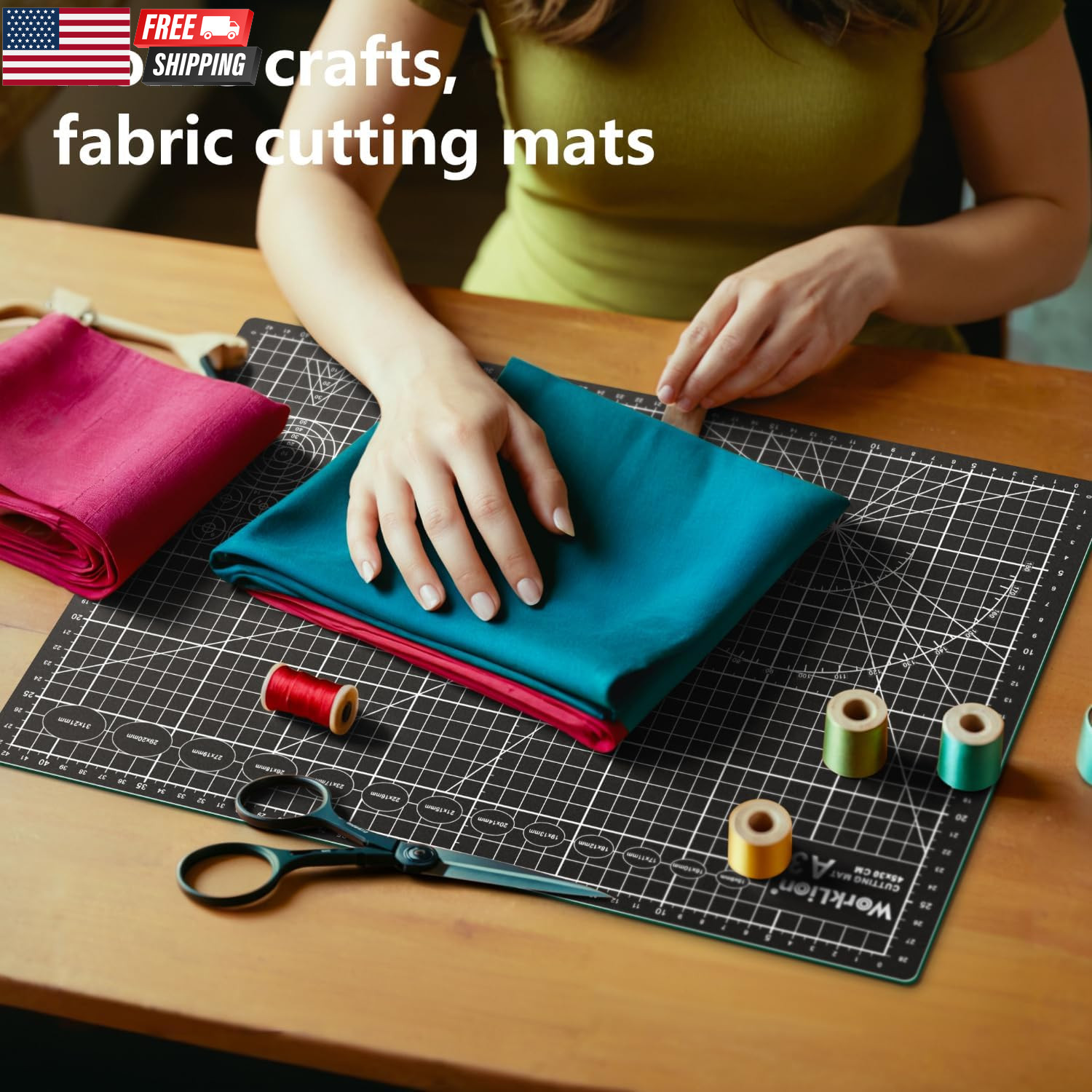Self Healing Cutting Mat for Craft-Thickened 18Inch X 12Inch Fabric Sewing Mat f
