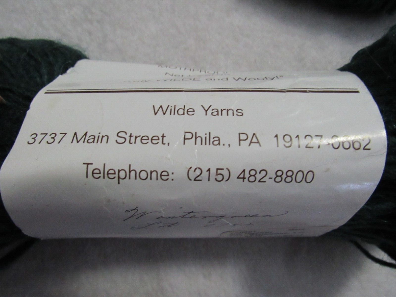 Wilde Yarns Lot of 2 Skeins 50% wool/50% mohair 4 oz./120 yards WINTERGREEN