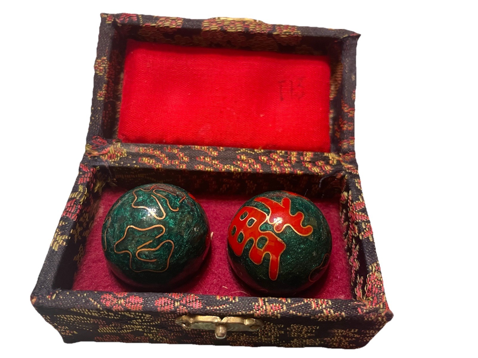 Chinese Baoding Stress Music Chime Meditation Balls Good Fortune Shou Xing