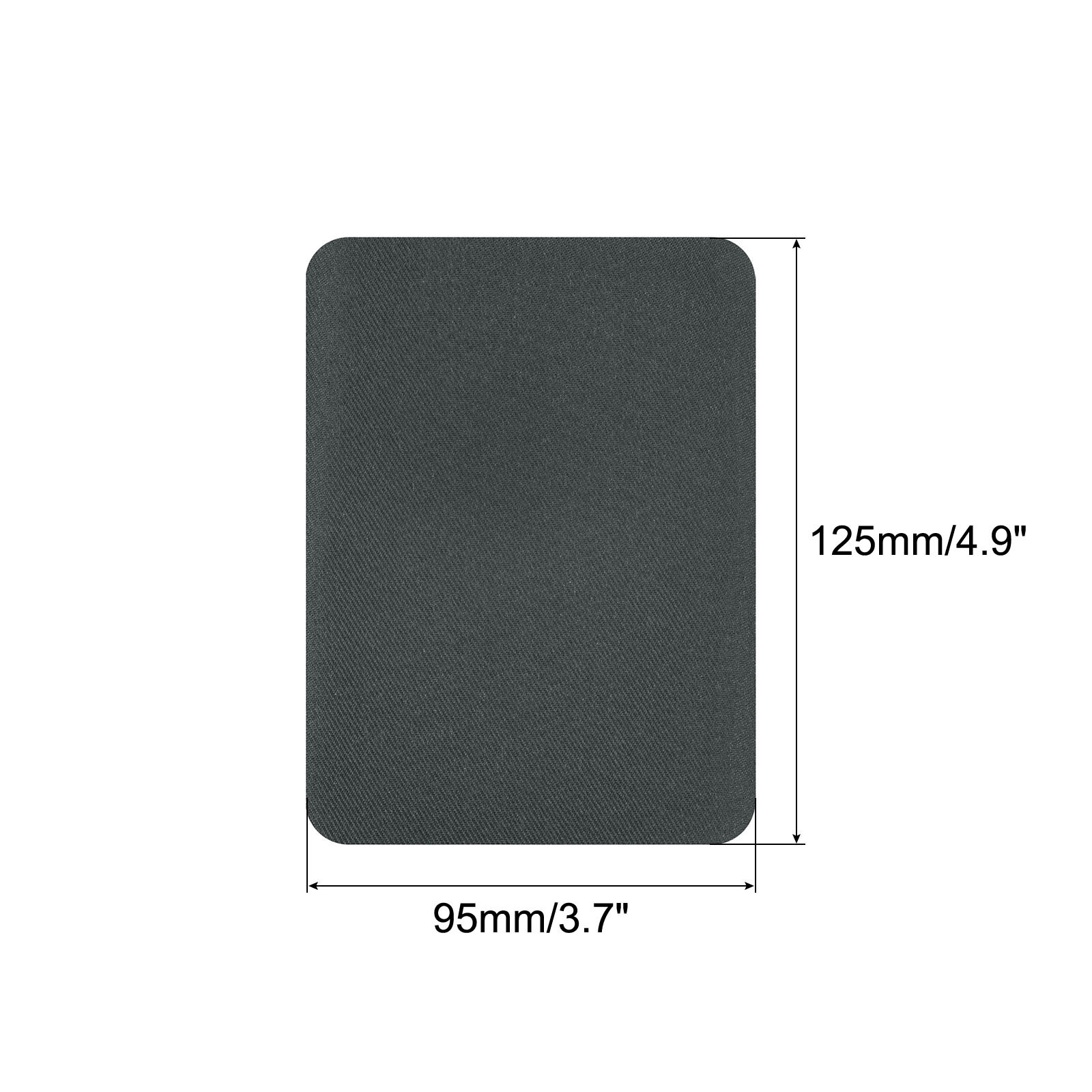 Fabric Patch Iron-on Patches Dark Grey 4.9″x3.7″ for Clothes Pack of 12