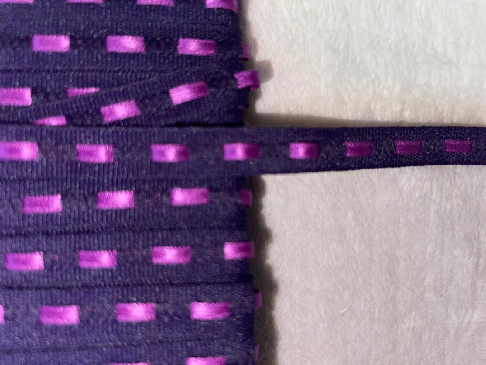 10 yards Deep purple grosgrain lavender satin ribbon insertion trim 3/8″ wide