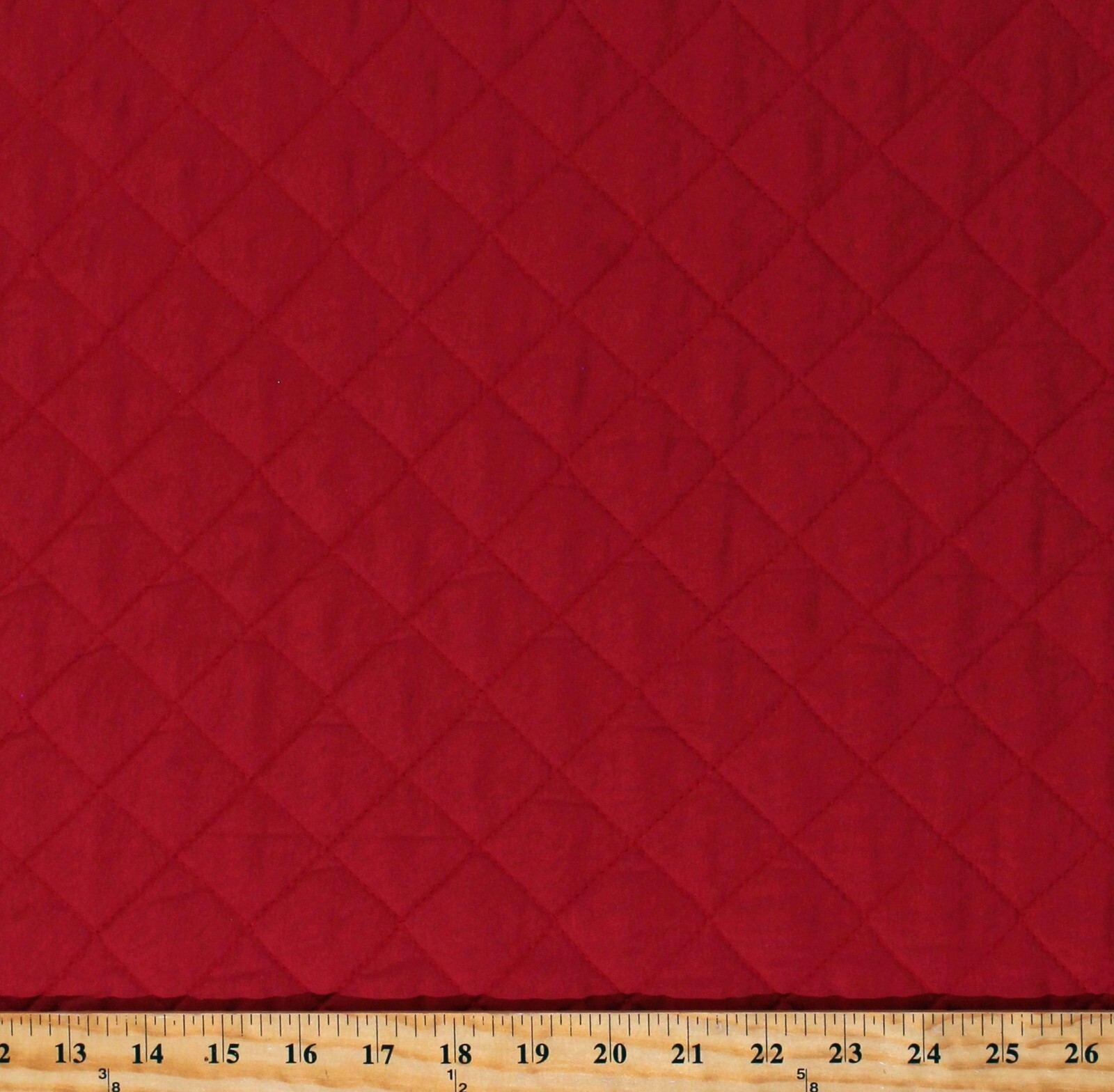 Quilted Double-Face Red 43″ Wide Poly Cotton Blend Fabric by the Yard D270.19