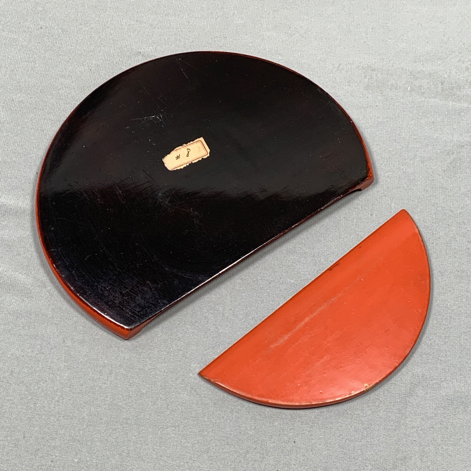 Vtg Crumb Catcher Tray Asian Chinese Lacquer Orange Crumber