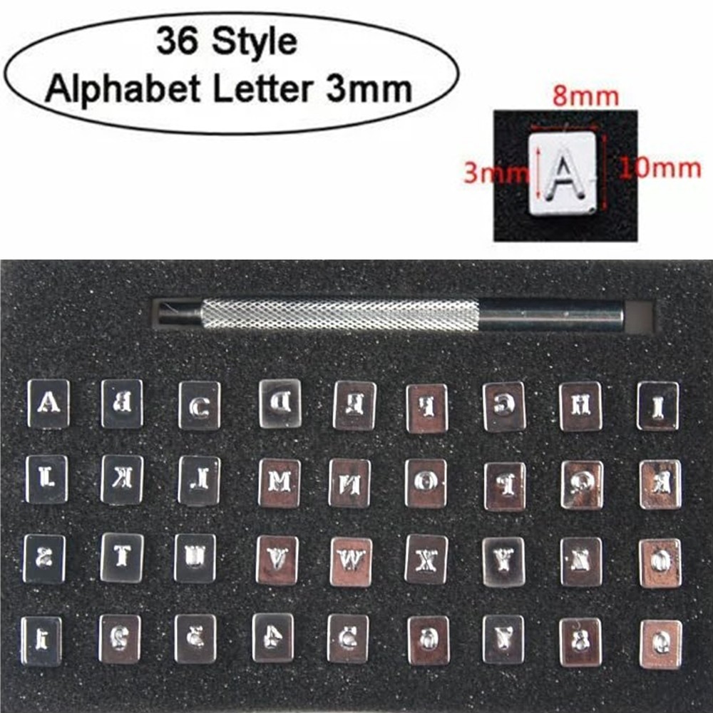 Stamping Leather Kit Craft Carving Saddle Alphabet Number DIY Making Punch Tools