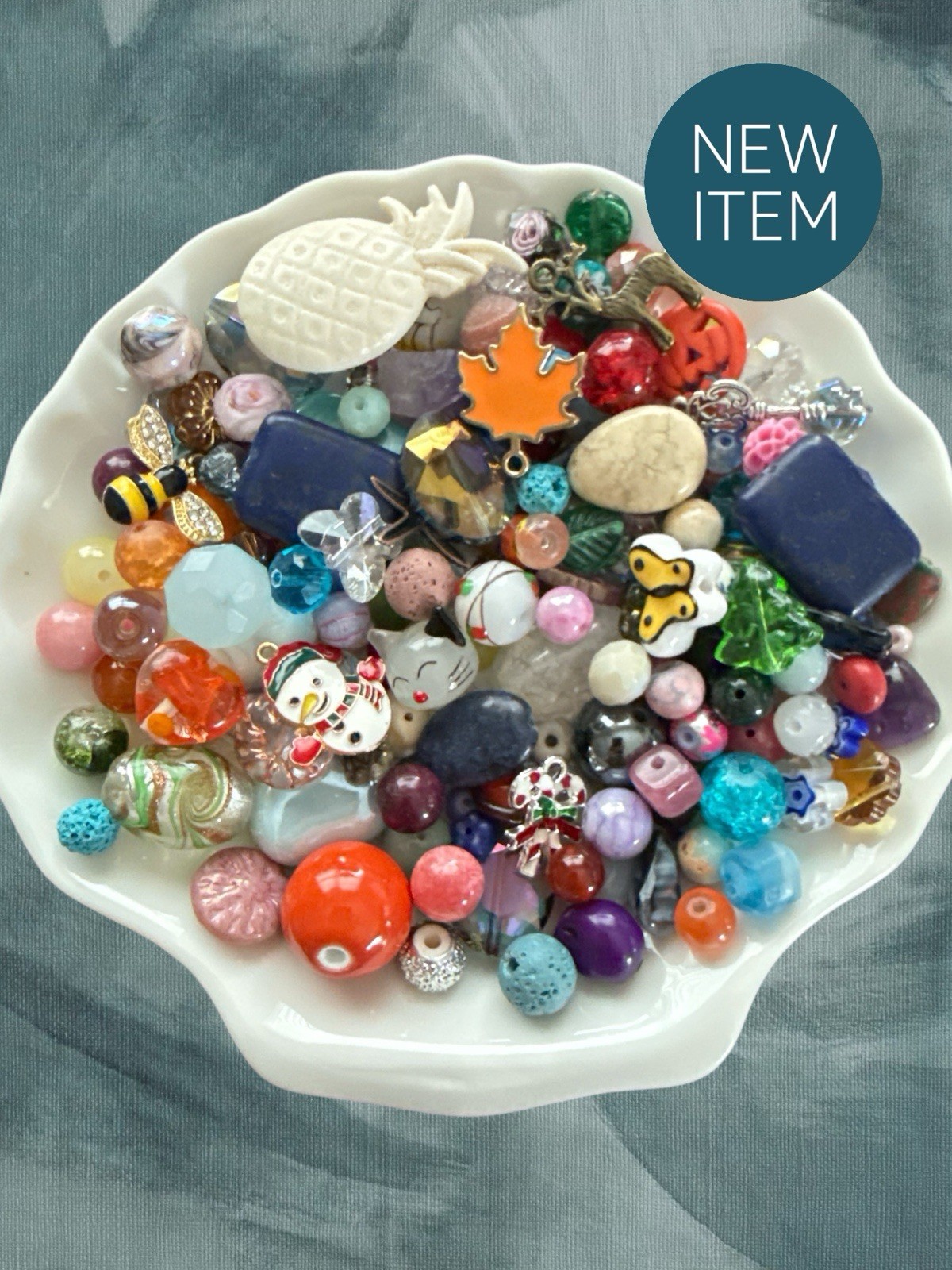 8.5 oz Bead Soup Bag Craft DIY Beading Jewelry 🖤💜🧡💚 #7
