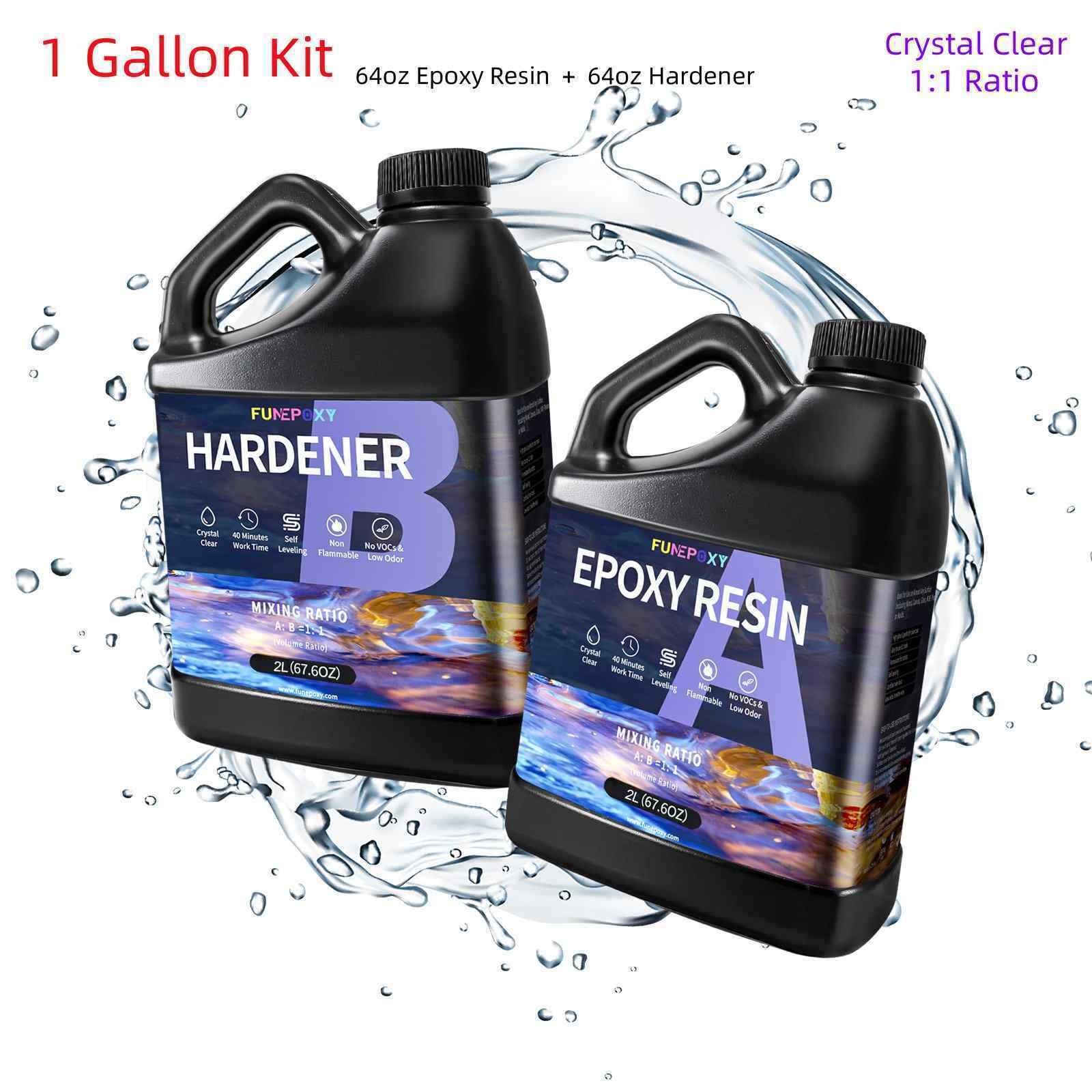 Crystal Clear Tumbler 1:1 Epoxy Resin 1 Gallon Kit – DIY Craft Jewelry Making