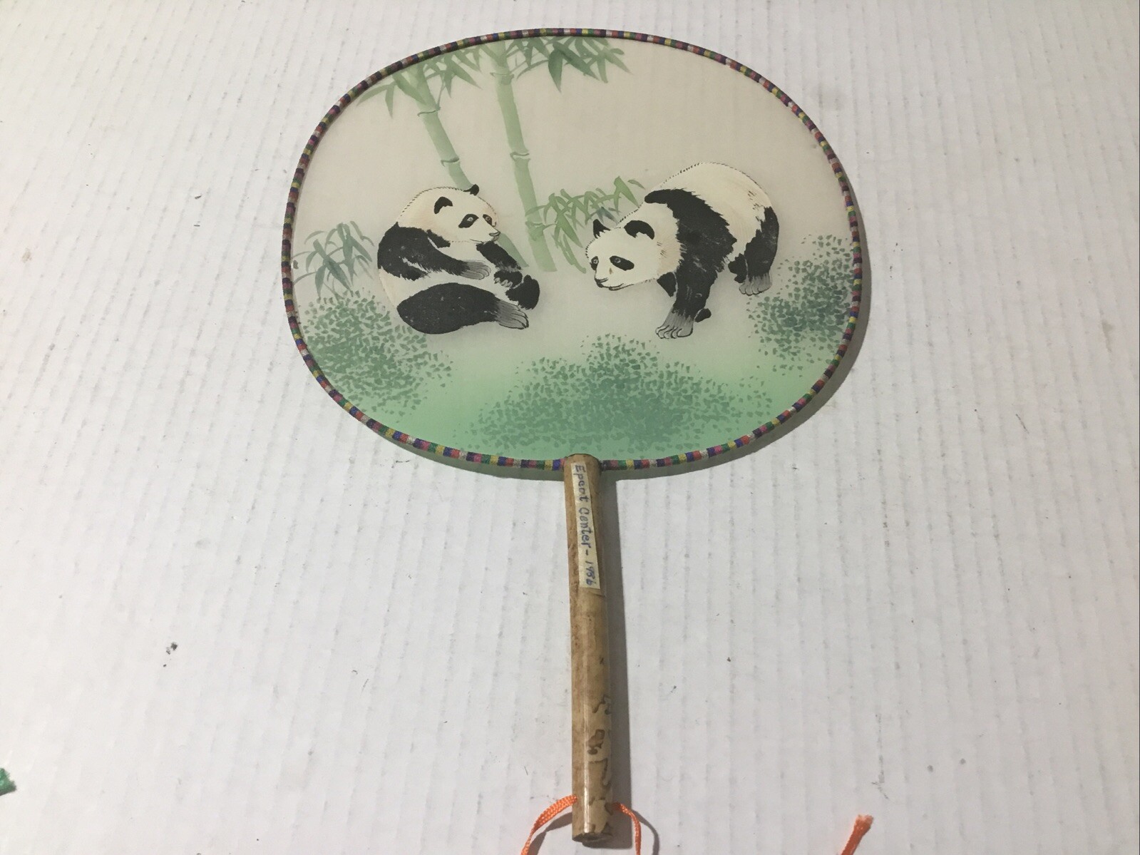 4 Vintage Silk Fans Pandas – Flower – Sea Scape – Sea Life.