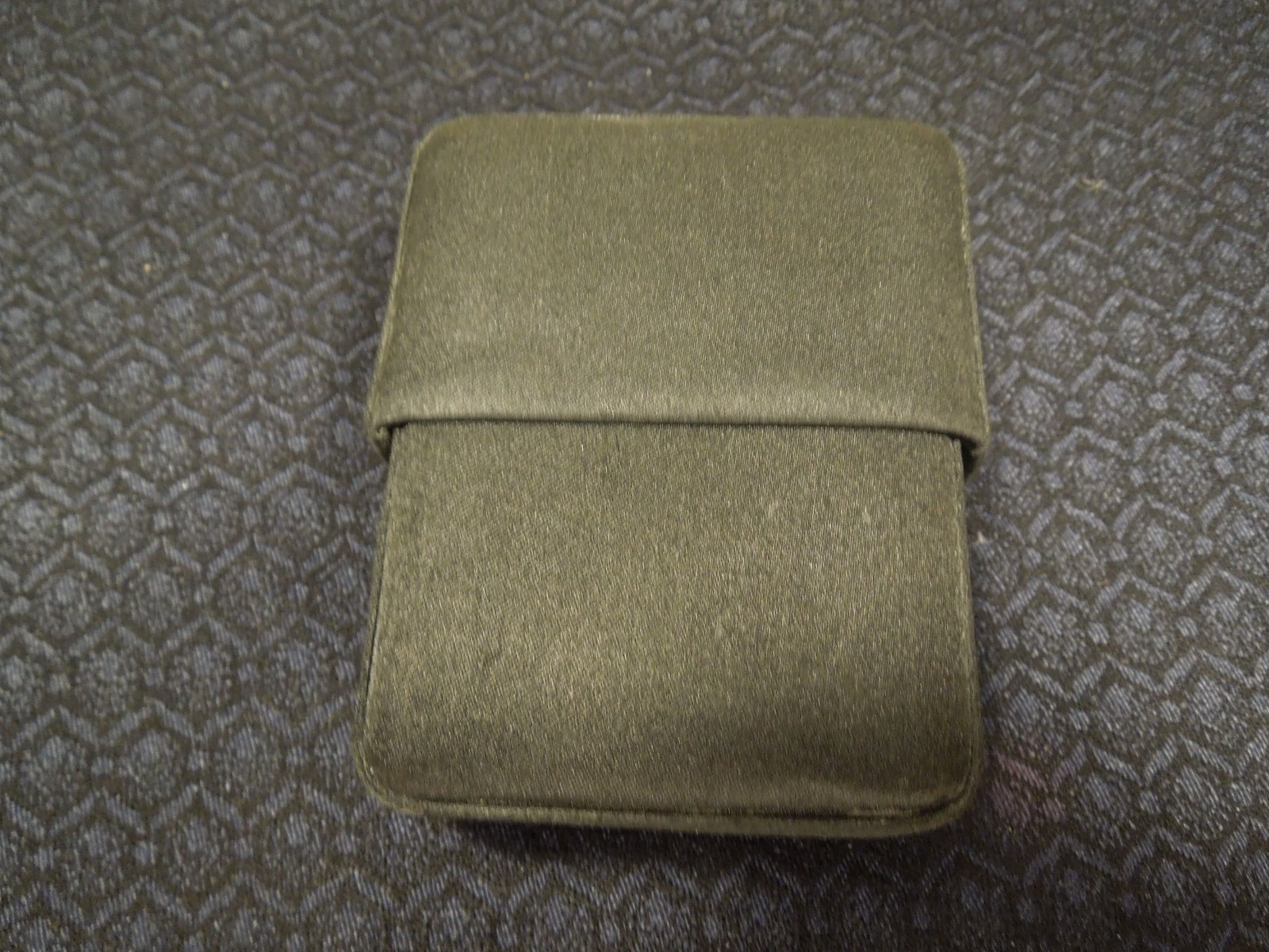 Vintage Asia Chinese Japan Black Silk & Gold Hand Stitched Cigarette Case