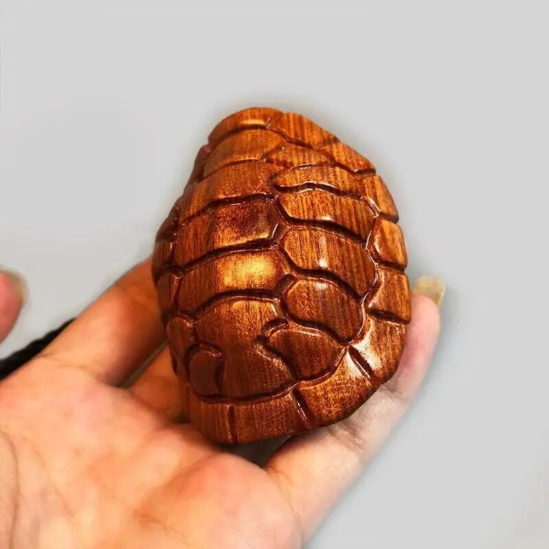 Rosewood Hand Piece Turtle Shell Wood Carving Artifact Pendant Hangings Jewelry