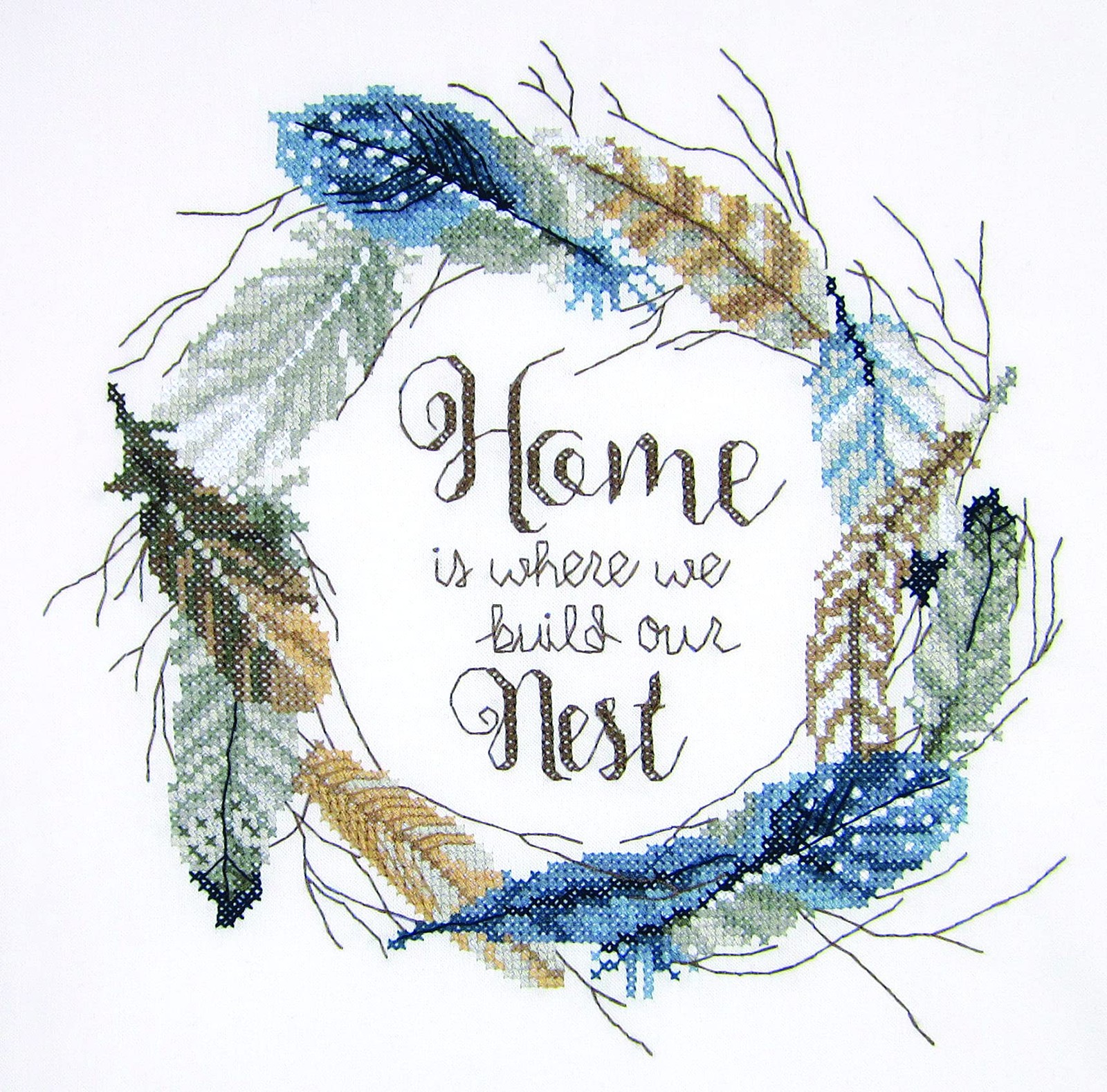 Golden Needle Collection Tobin Janlynn Stamped Cross Stitch Kit, Multicolor