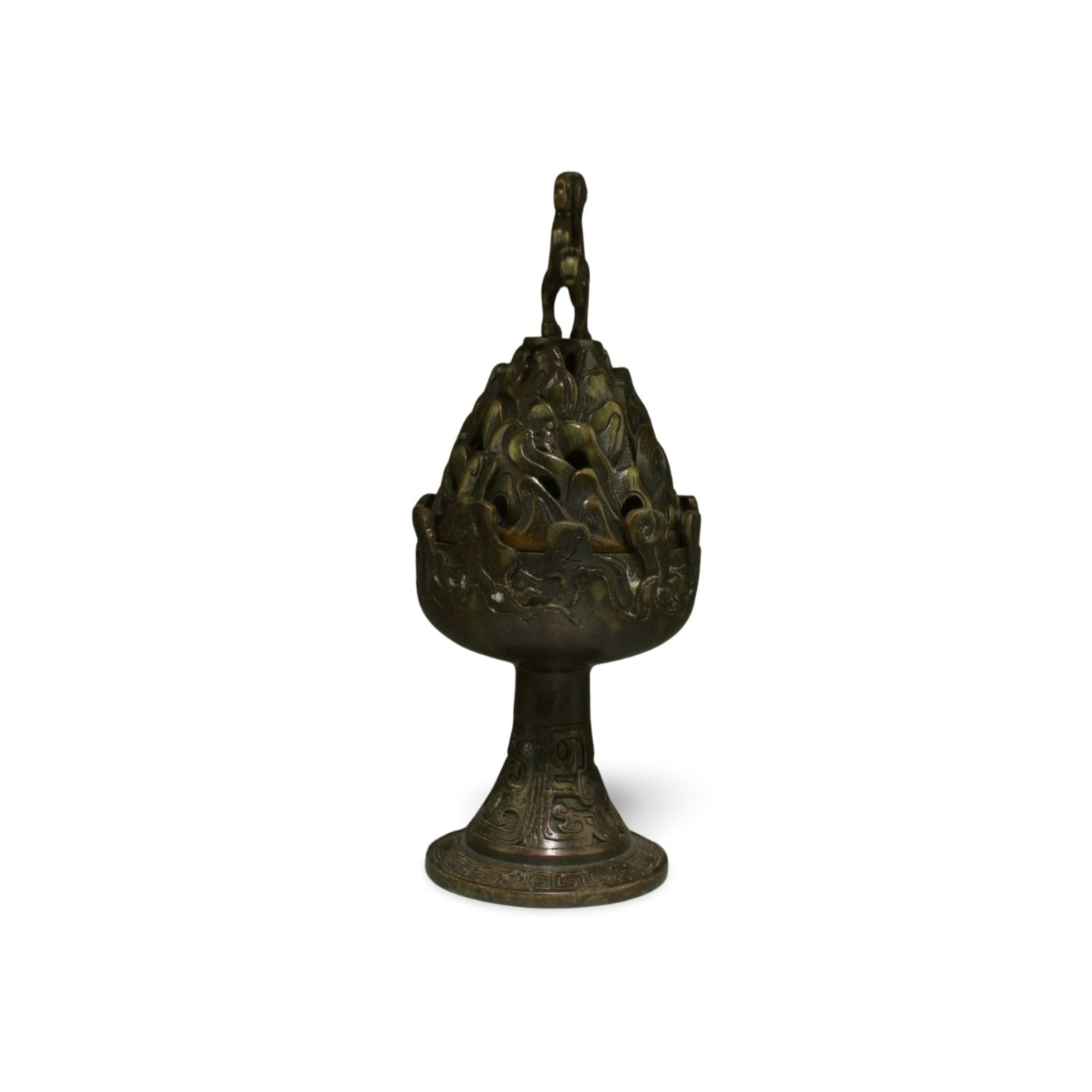 A Bronze Incense Diffuser with lid