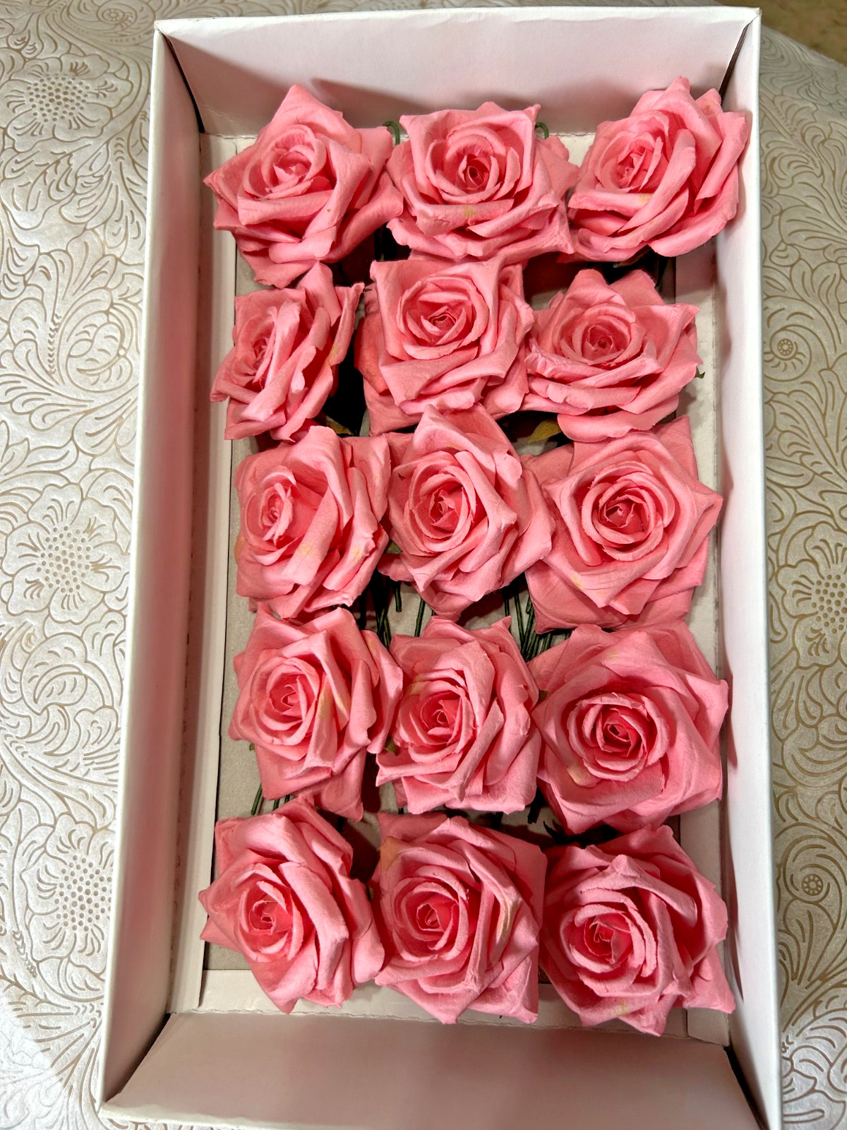 15 Rose Bud Mulberry Paper Flowers Artificial Roses for DIY Crafts