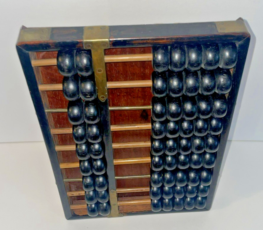 Vintage Abacus Wood Brass Hop Cheong Tai Brand Book by Kwa Tak Ming