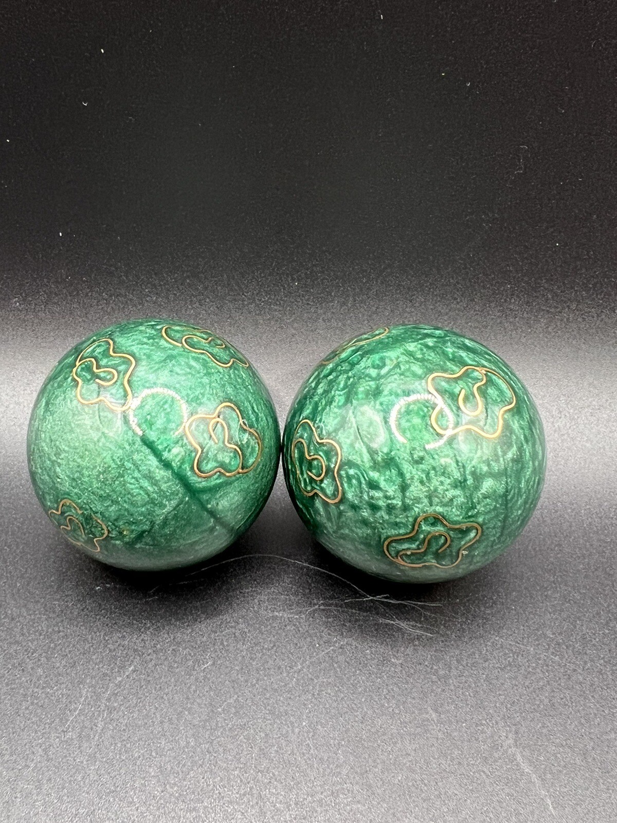 Vintage 1980’s Ben-Wa Meditation Relaxation Chiming Balls Enamel Sun And Moon