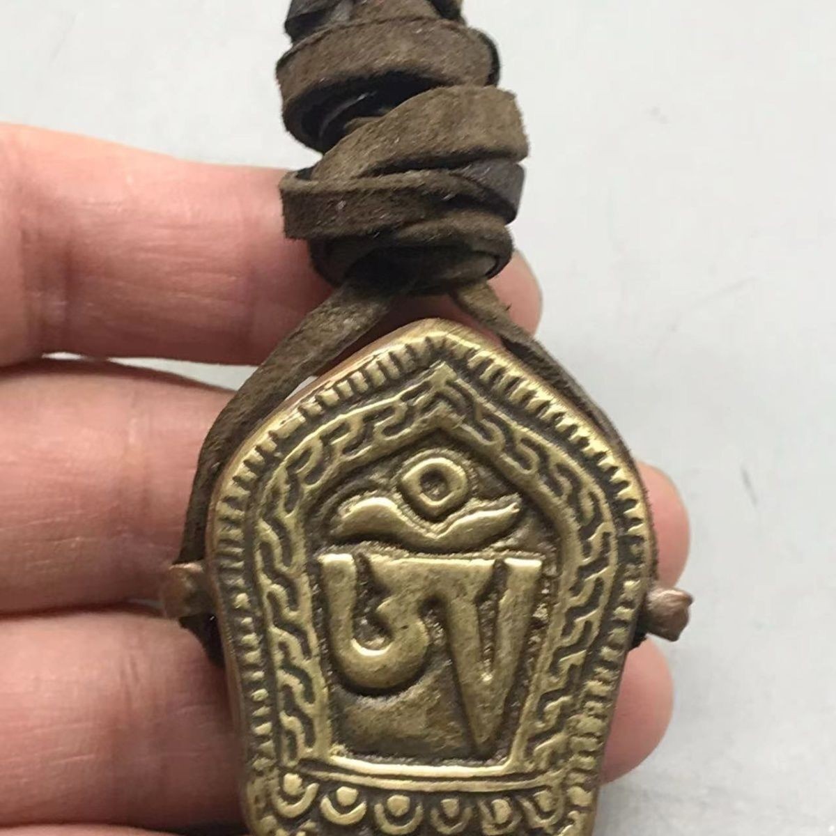 Vintage Nepalese Tibetan Pure Copper Gau Box Pendant Amulet