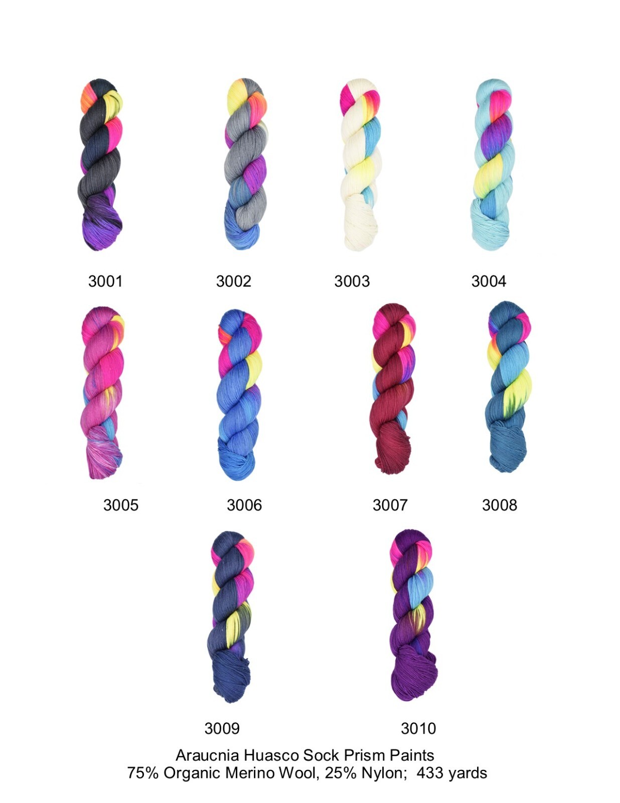 Huasco Sock Prism Paints Yarn from Araucania; Perfect for Assigned Pooling