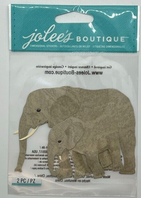 Animal Theme | Eagle Elephant |Dimensional Scrapbook Stickers | Jolee’s Boutique