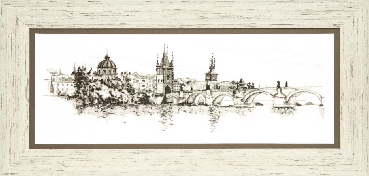 DIY Counted Cross Stitch Kit “Memories of Prague” 23.6×8.7 in / 60.0×22.0 cm