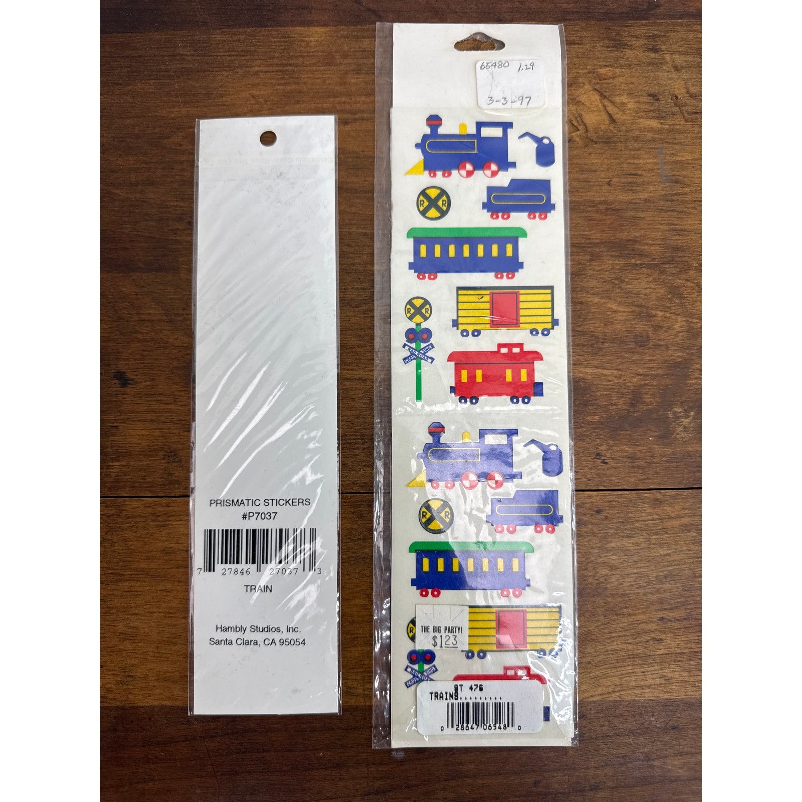 Frances Meyer & Hambly Studio Vintage Prismatic Train Railroad Stickers Unopened