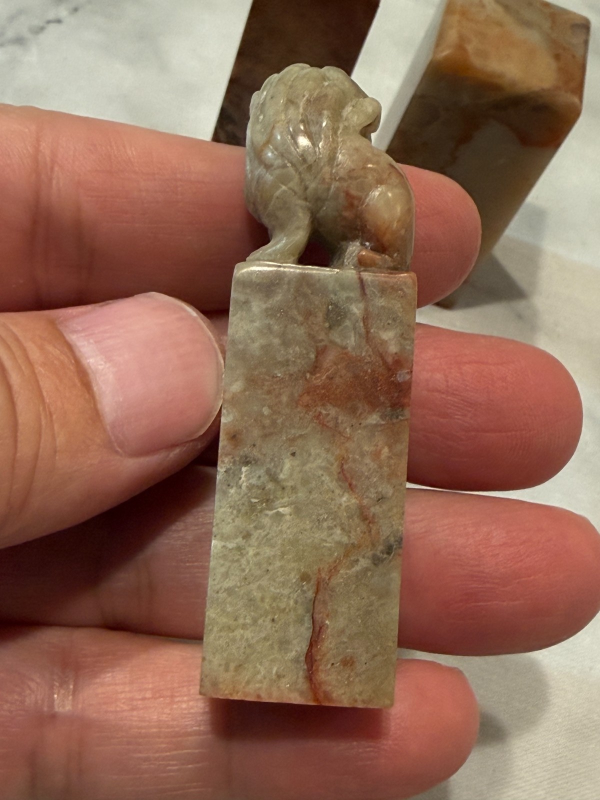 Group of 3 Vintage Chinese Carved Soapstone Chops Seals