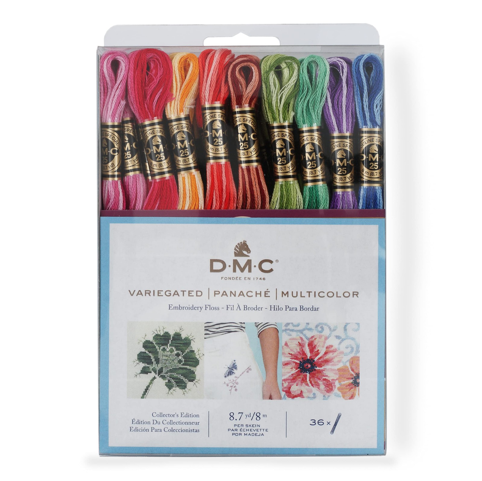 Embroidery Floss Pack Variegated 8.7 Yards 36 skeins