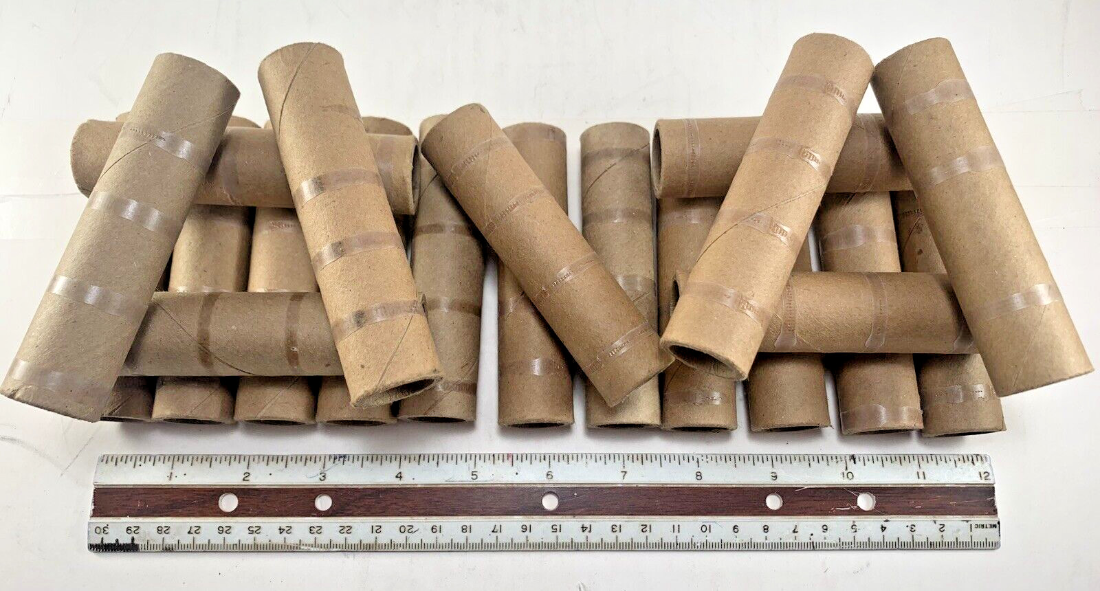 10 Sturdy Heavy Duty Empty Cardboard Spools Rolls Tubes Art Crafts 4″ inch long