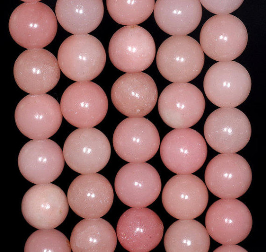 Pink Opal Smooth Gemstone Grade AAA Pink 4mm 6mm 8mm 10mm Round Loose Beads(166)
