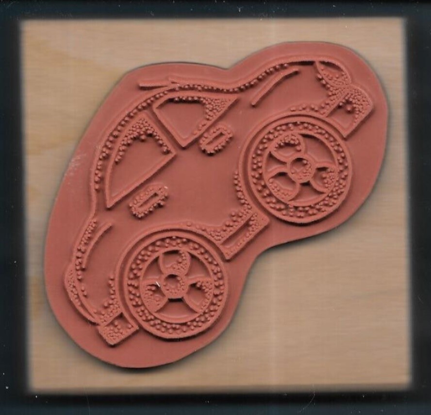 CAR AUTOMOBILE TRANSPORTATION AUTO 4 Door TRAVEL RUBBER STAMP Craft wood mount